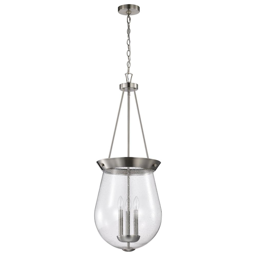 Nuvo 60-7805 Boliver 3 Light Pendant; 14 Inches; Brushed Nickel Finish