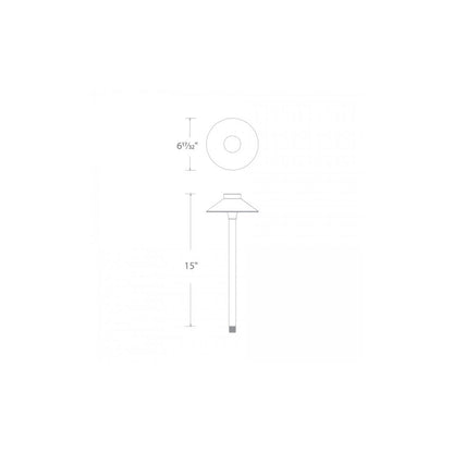 WAC Lighting 6042-27BZ Mini Tiki Path Light in Bronze, 2700K, 15 inches - Path Light - All Lighting Direct