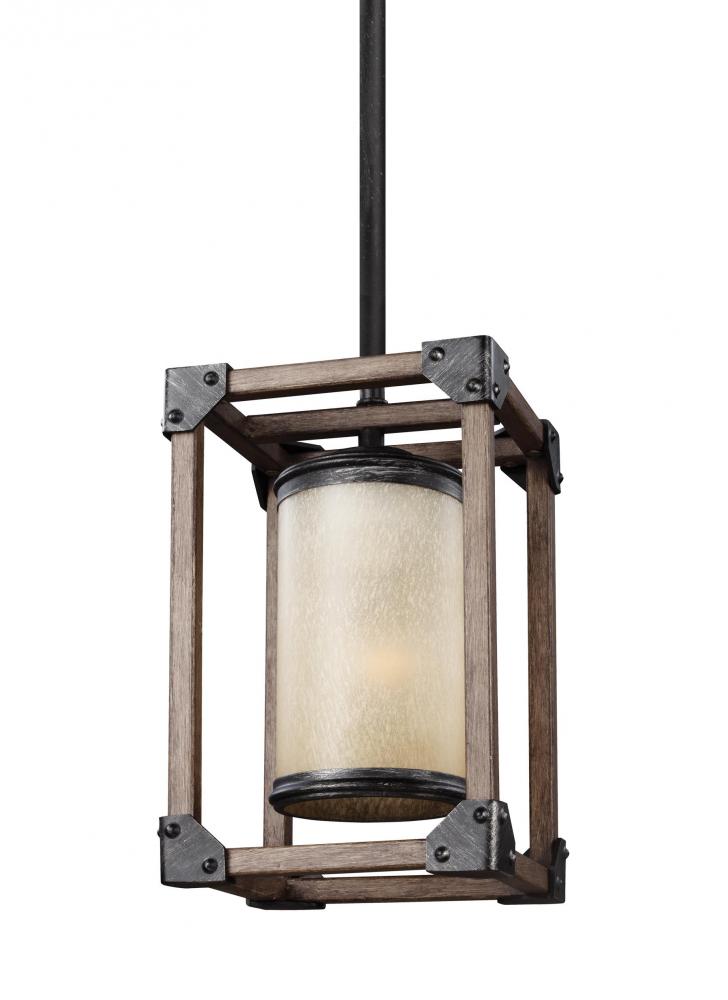 Generation Lighting 6113301-846 Dunning contemporary 1-light indoor dimmable ceiling hanging single pendant light in stardust finish