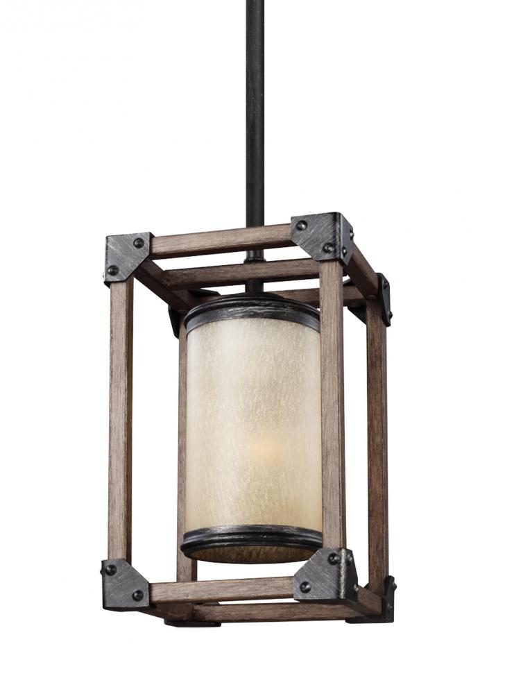 Generation Lighting 6113301EN3-846 Dunning contemporary 1-light LED indoor dimmable ceiling hanging single pendant light in stardust fi