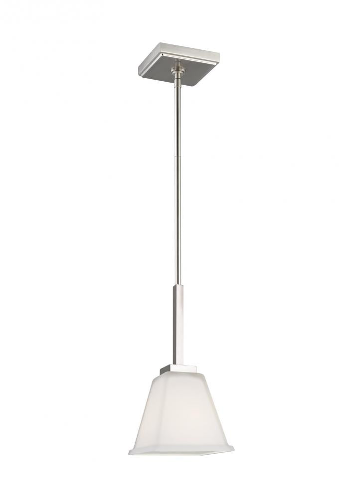 Generation Lighting 6113701EN3-962 Ellis Harper transitional 1-light indoor dimmable ceiling hanging single pendant light in brushed ni