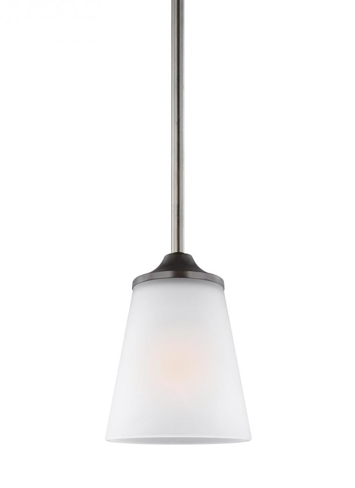 Generation Lighting 6124501-710 Hanford traditional 1-light indoor dimmable ceiling hanging single pendant light in bronze finish wi