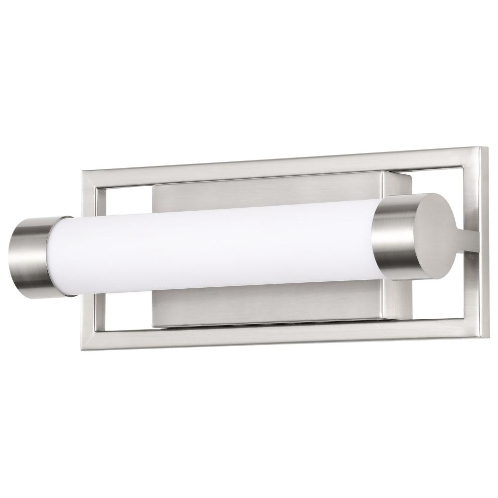 Nuvo 62-1541 Canal Small Vanity; LED; Brushed Nickel Finish; White Acr