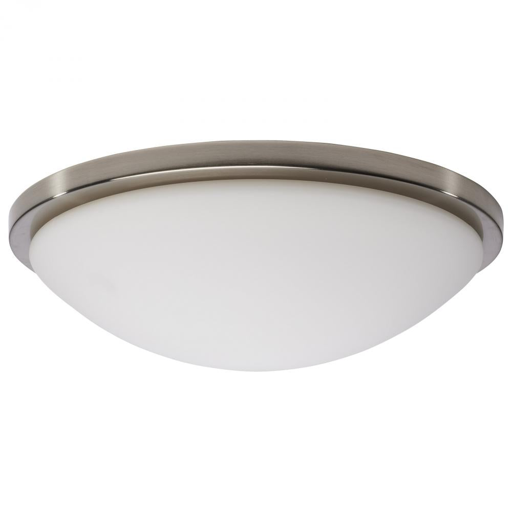 Nuvo 62-1844 Button; 17 Inch LED Flush Mount Fixture; Brushed Nickel F