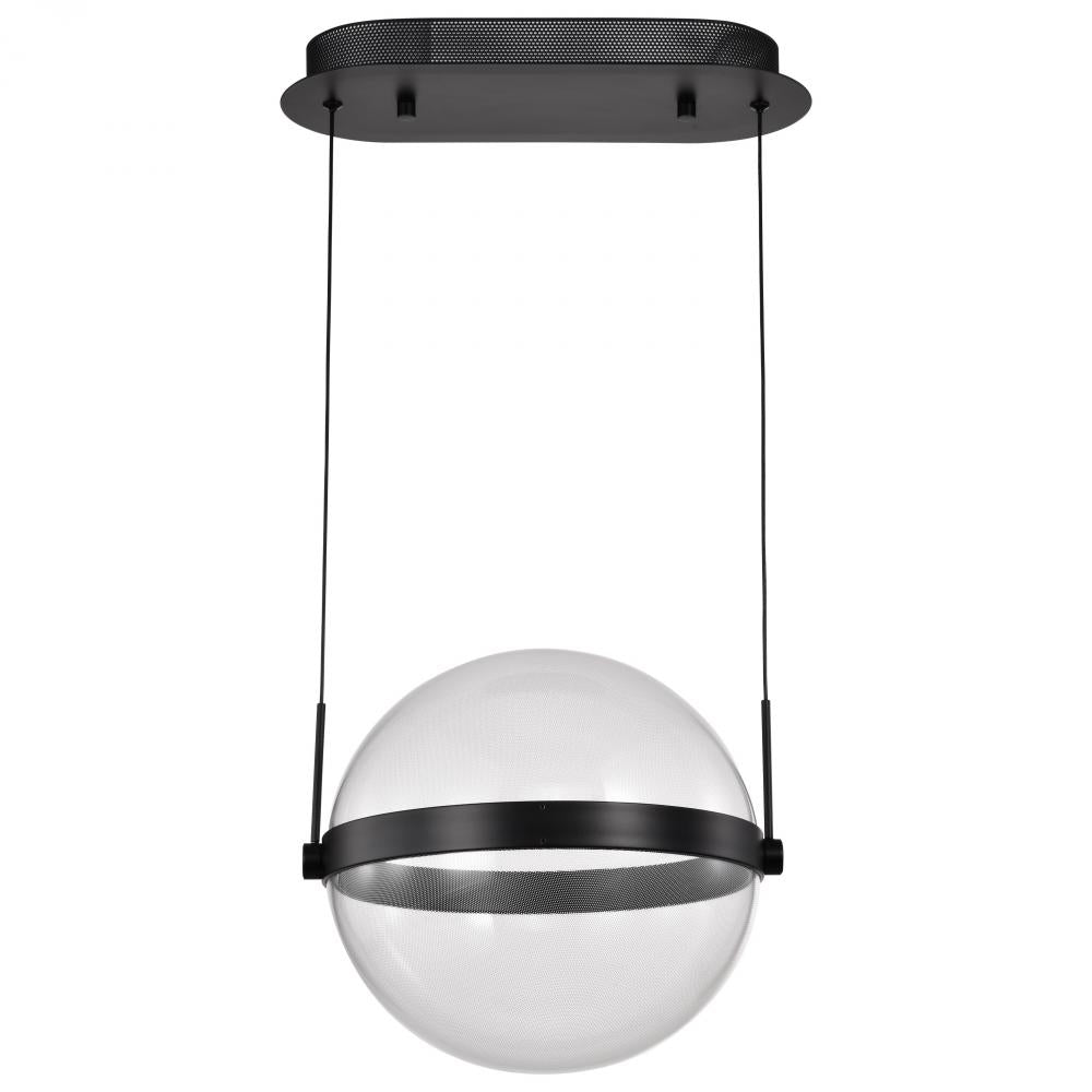 Nuvo 62-2032 Arvada; 12 Inch LED Pendant; Matte Black; Silk Screened A