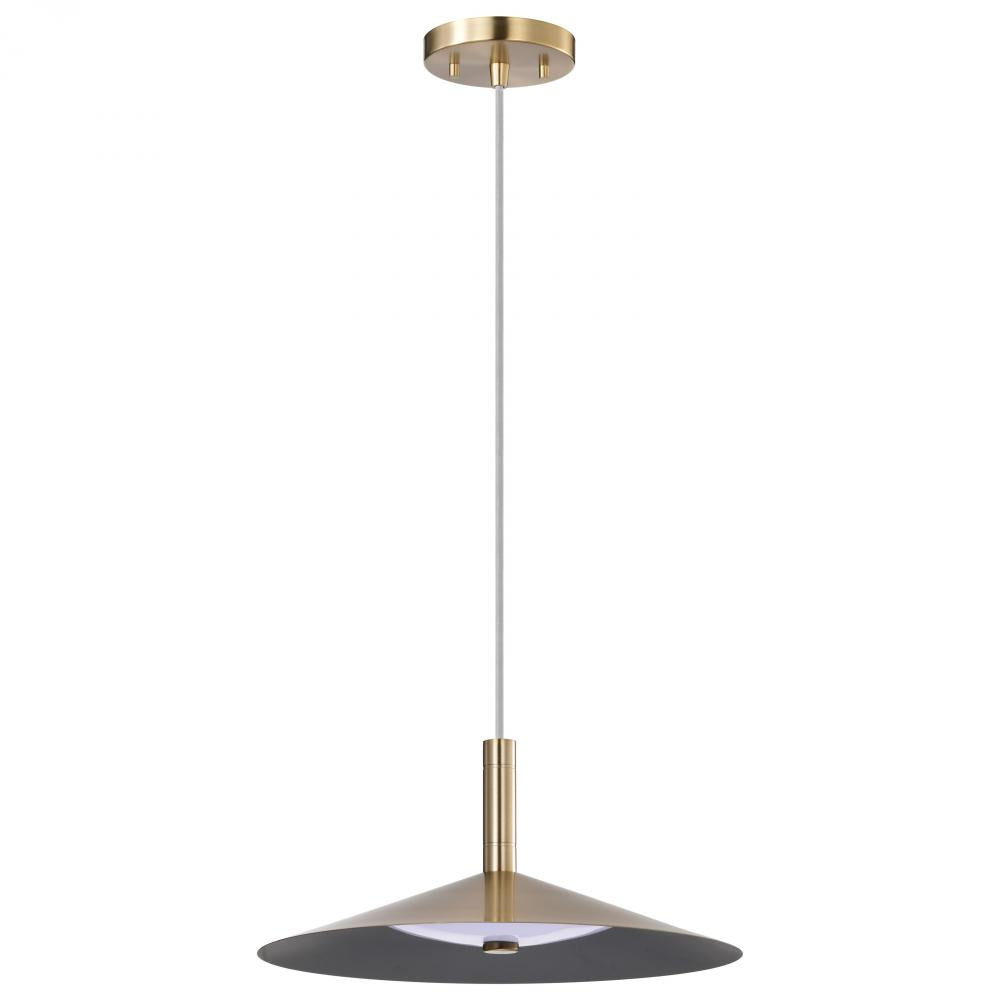 Nuvo 62-2092 Corrine; 14 Inch LED Pendant; Burnished Brass; 3K/4K/5K C