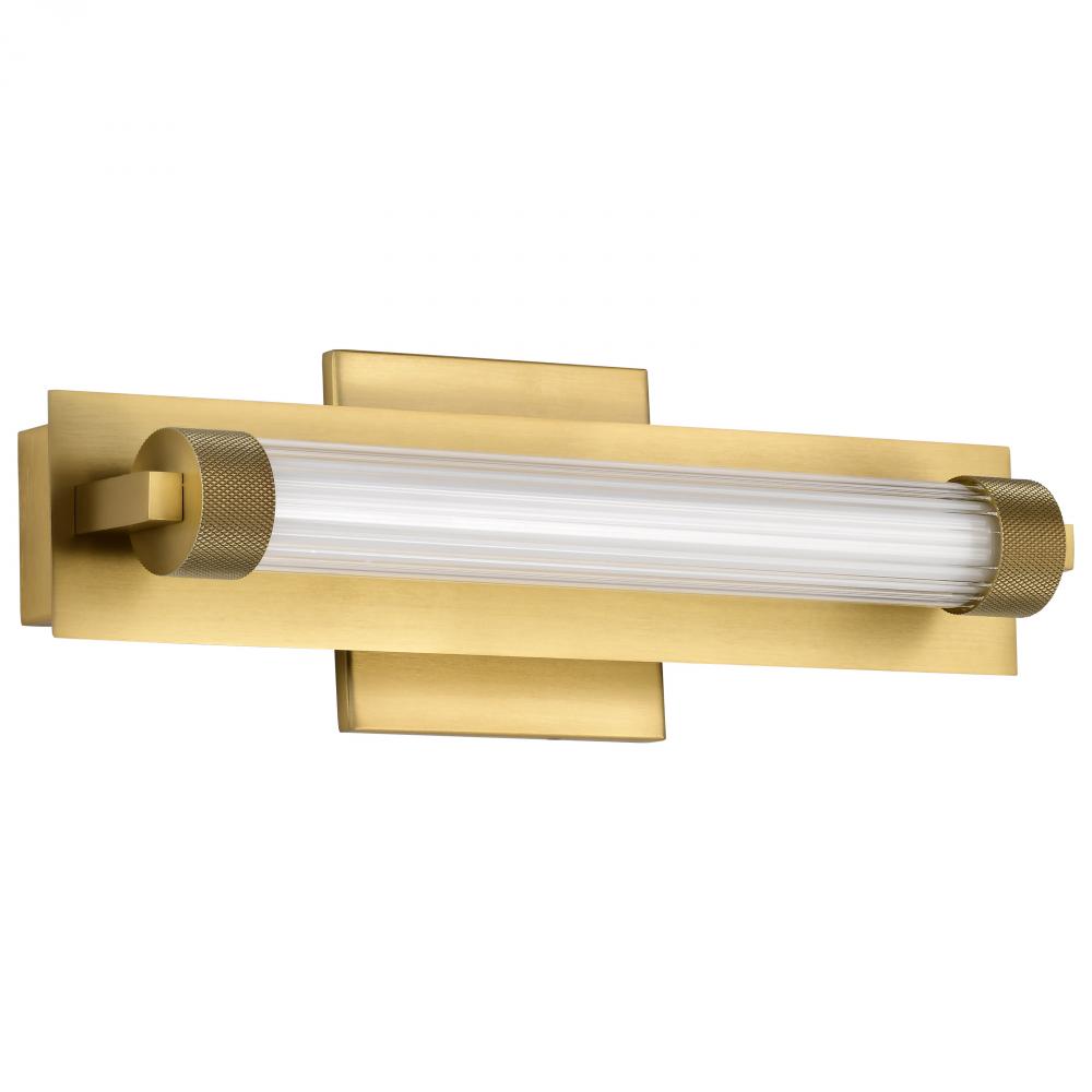Nuvo 62-2382 Larissa; 14 Inch LED Vanity; 3000K CCT; Vintage Brass Fin
