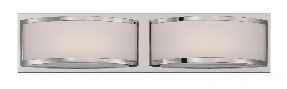 Nuvo 62-312 Mercer - (2) LED Wall Sconce with Frosted Glass - Polished