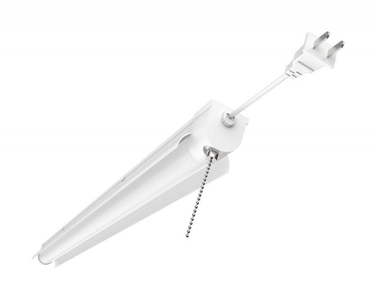 Nuvo 62-927 34 Watt; 3 Foot; LED Shop Light with Pull Chain; White Fin