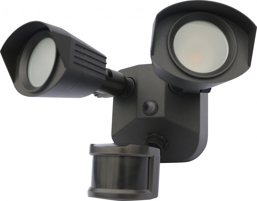 Nuvo 65-213 LED Security Light - Dual Head - Bronze Finish - 3000K - w