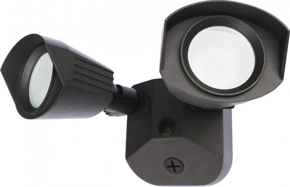 Nuvo 65-218 LED Security Light - Dual Head - Bronze Finish - 4000K - 1