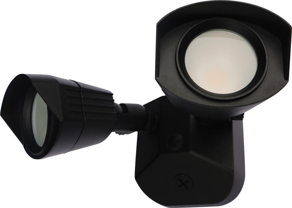 Nuvo 65-220 LED Security Light - Dual Head - Black Finish - 4000K - 12
