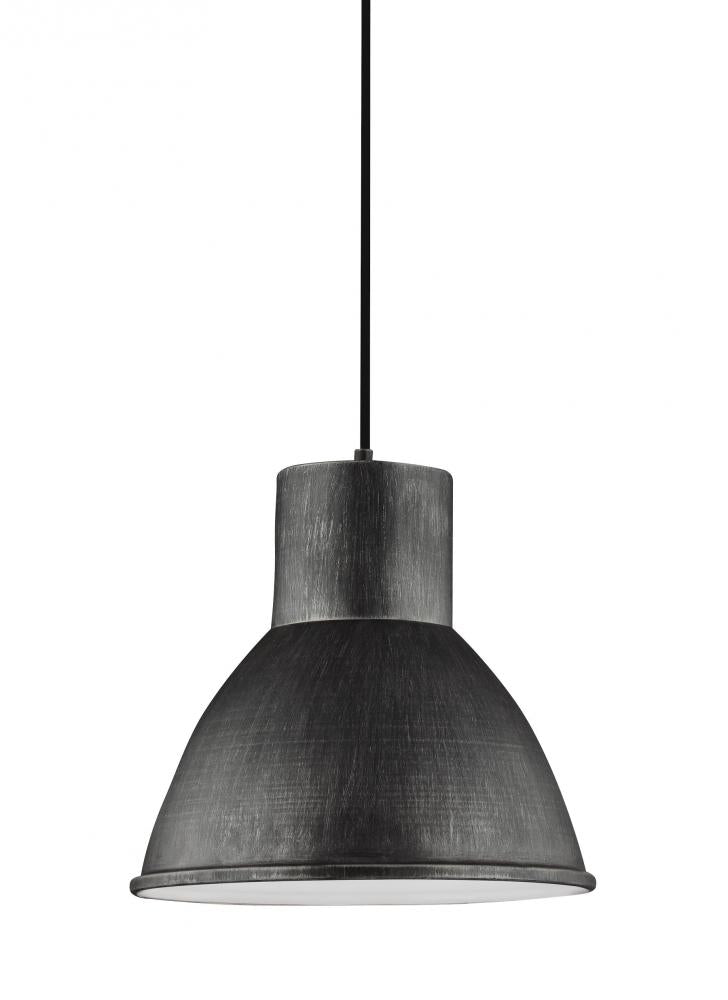 Generation Lighting 6517401EN3-846 Division Street contemporary 1-light LED indoor dimmable ceiling hanging single pendant light in sta