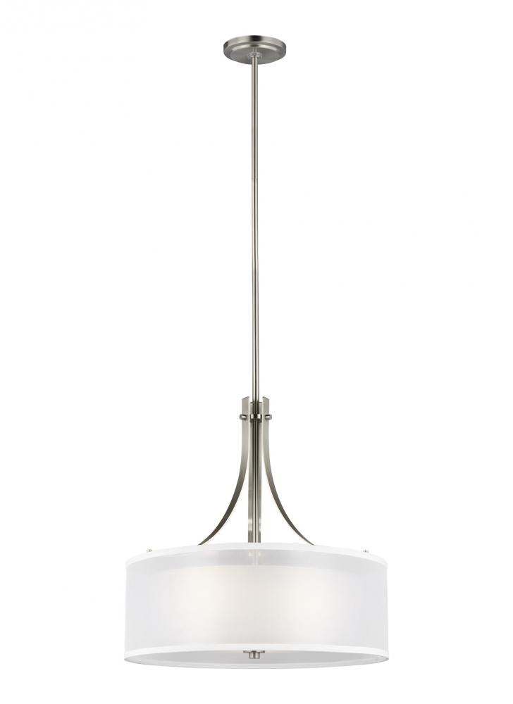 Generation Lighting 6537303-962 Elmwood Park traditional 3-light indoor dimmable ceiling pendant hanging chandelier pendant light in
