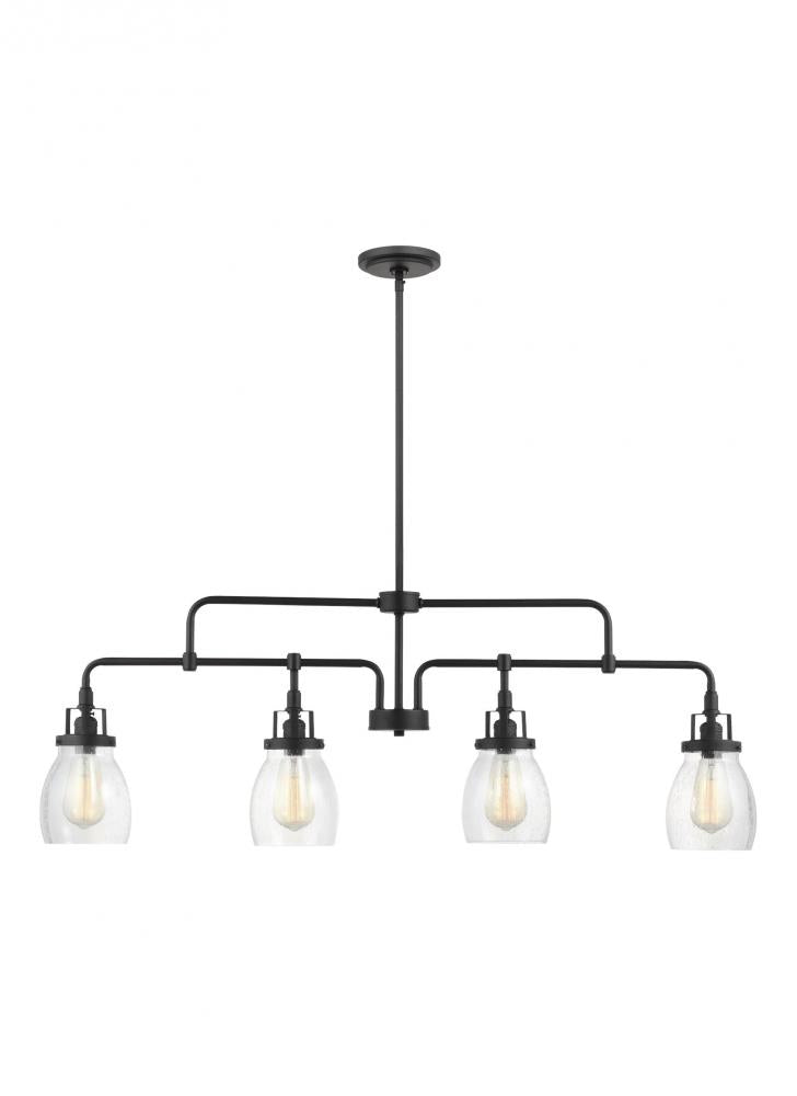 Generation Lighting 6614504-112 Belton transitional 4-light indoor dimmable ceiling pendant hanging chandelier pendant light in midn