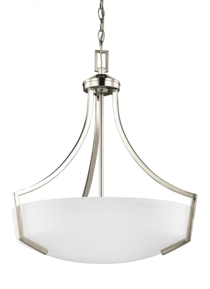 Generation Lighting 6624503EN3-962 Hanford traditional 3-light LED indoor dimmable ceiling pendant hanging chandelier pendant light in