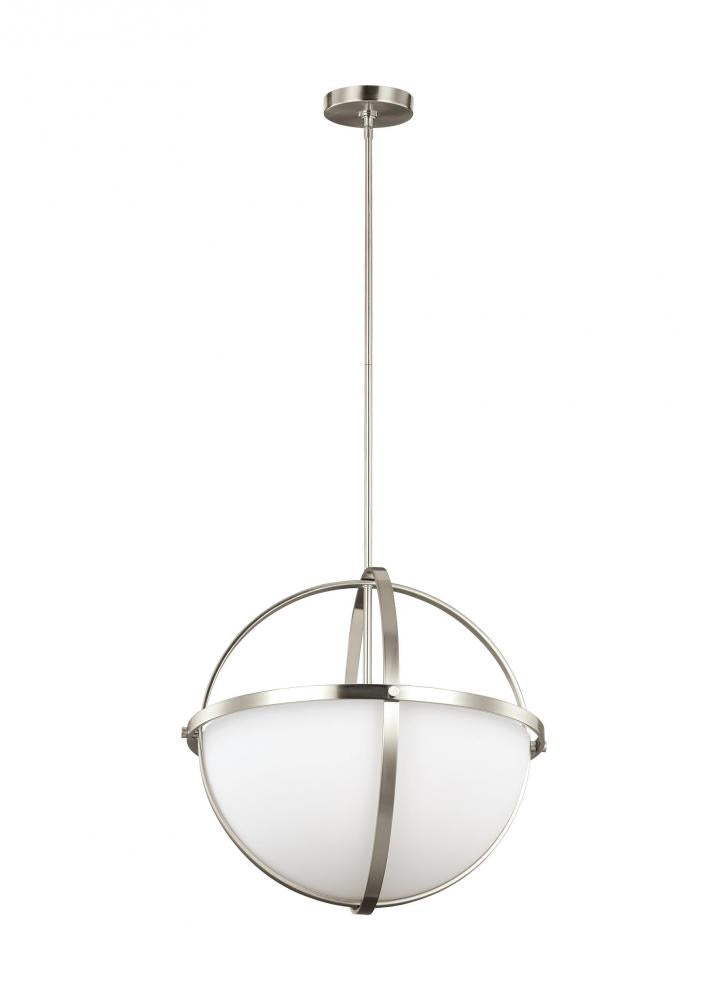 Generation Lighting 6624603EN3-962 Alturas contemporary 3-light LED indoor dimmable ceiling pendant hanging chandelier pendant light in