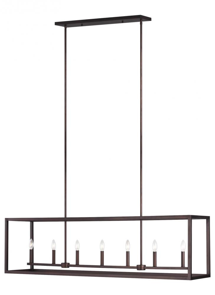 Generation Lighting 6634507-710 Long Seven Light Island Pendant