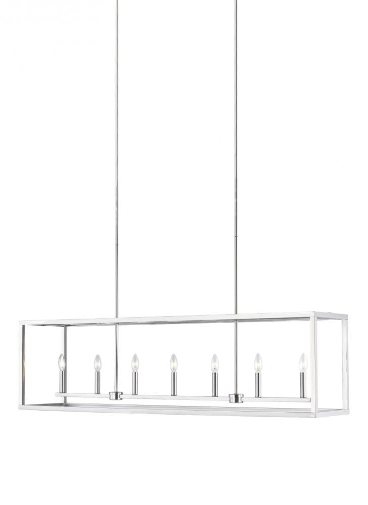 Generation Lighting 6634507-962 Long Seven Light Island Pendant