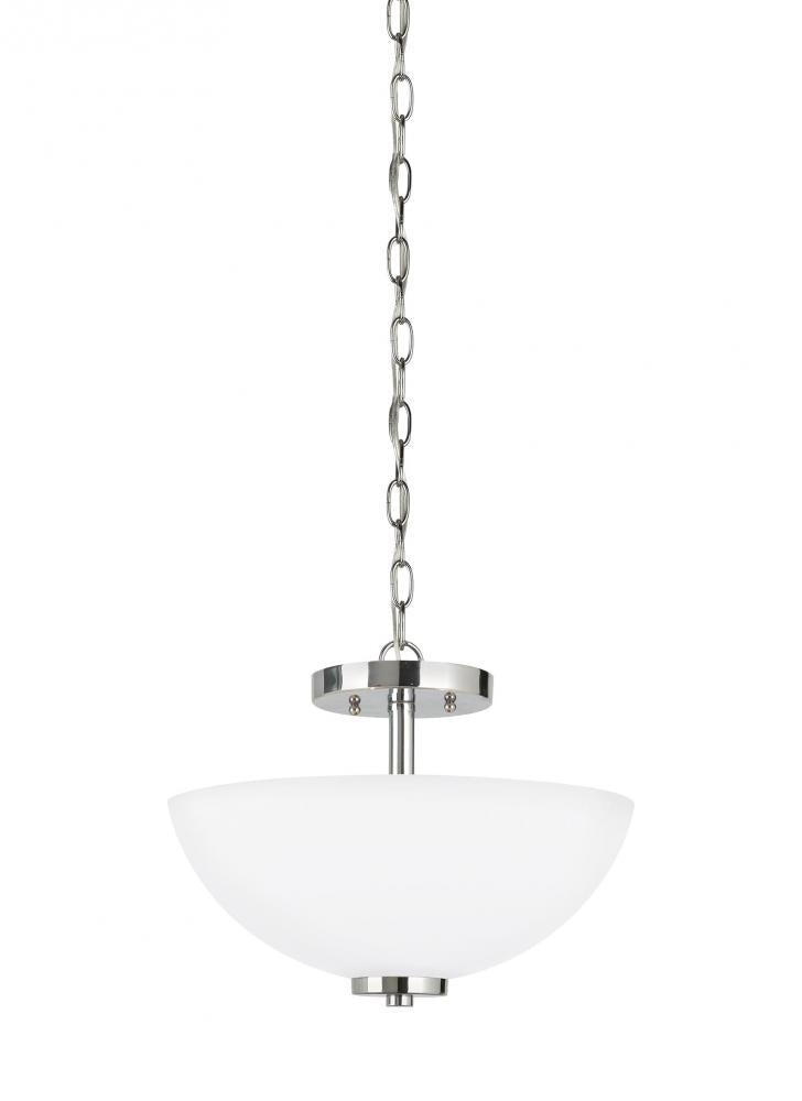 Generation Lighting 77160-05 Two Light Semi-Flush Convertible Pendant
