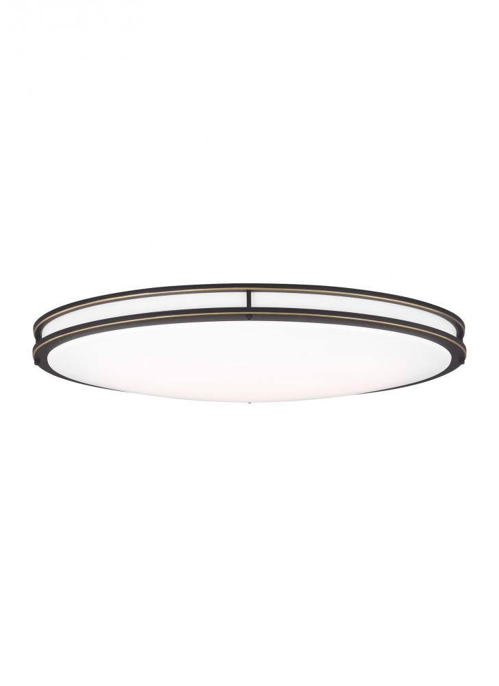 Generation Lighting 7950893S-71 Mahone traditional dimmable indoor large LED oval 1-light flush mount ceiling fixture in an antique