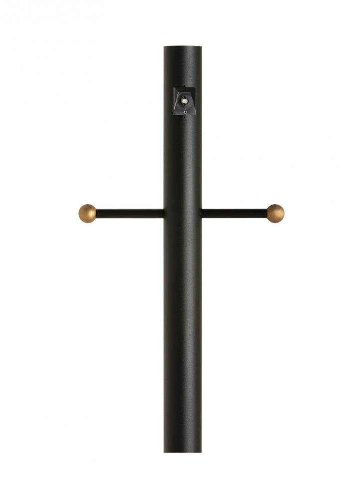 Generation Lighting 2269953 Outdoor Posts traditional -light outdoor exterior aluminum post with ladder rest and photo cell in b