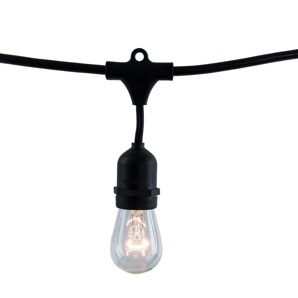 Bulbrite 812482 STRING15L/48FT/36IN/E26/BLACK/INC/S14