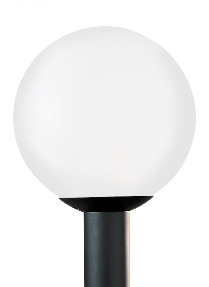 Generation Lighting 8252-68 Outdoor Globe traditional 1-light outdoor exterior medium post lantern in white finish with white pl