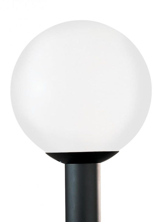 Generation Lighting 8254-68 Outdoor Globe traditional 1-light outdoor exterior large post lantern in white finish with white pla