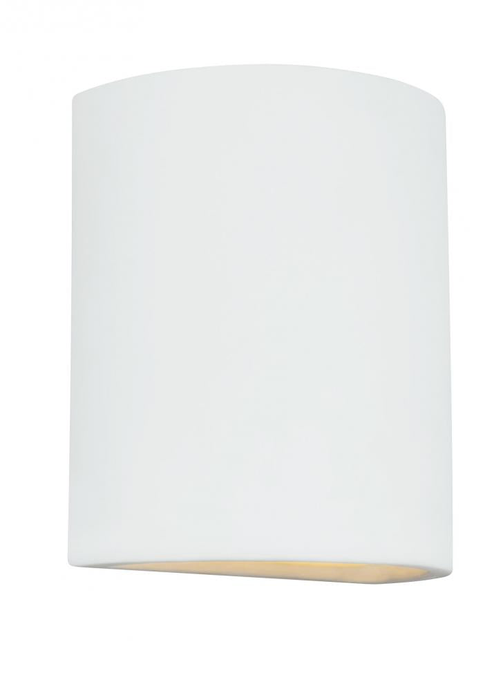 Generation Lighting 8304701-714 Paintable Ceramic Sconces transitional 1-light outdoor exterior Dark Sky compliant round wall lanter