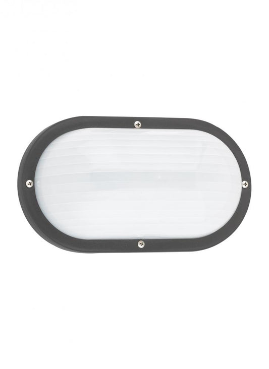 Generation Lighting 2350671 Bayside traditional 1-light outdoor exterior wall lantern sconce in black finish with frosted white
