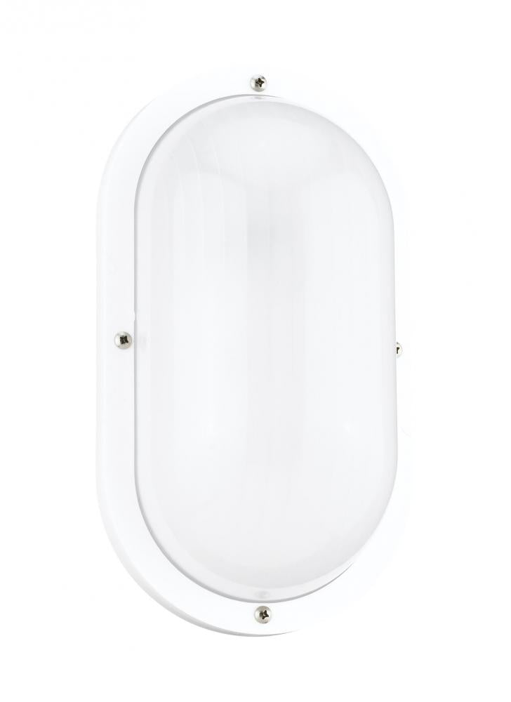 Generation Lighting 8335EN3-15 Bayside traditional 1-light LED outdoor exterior wall lantern sconce in white finish with frosted wh