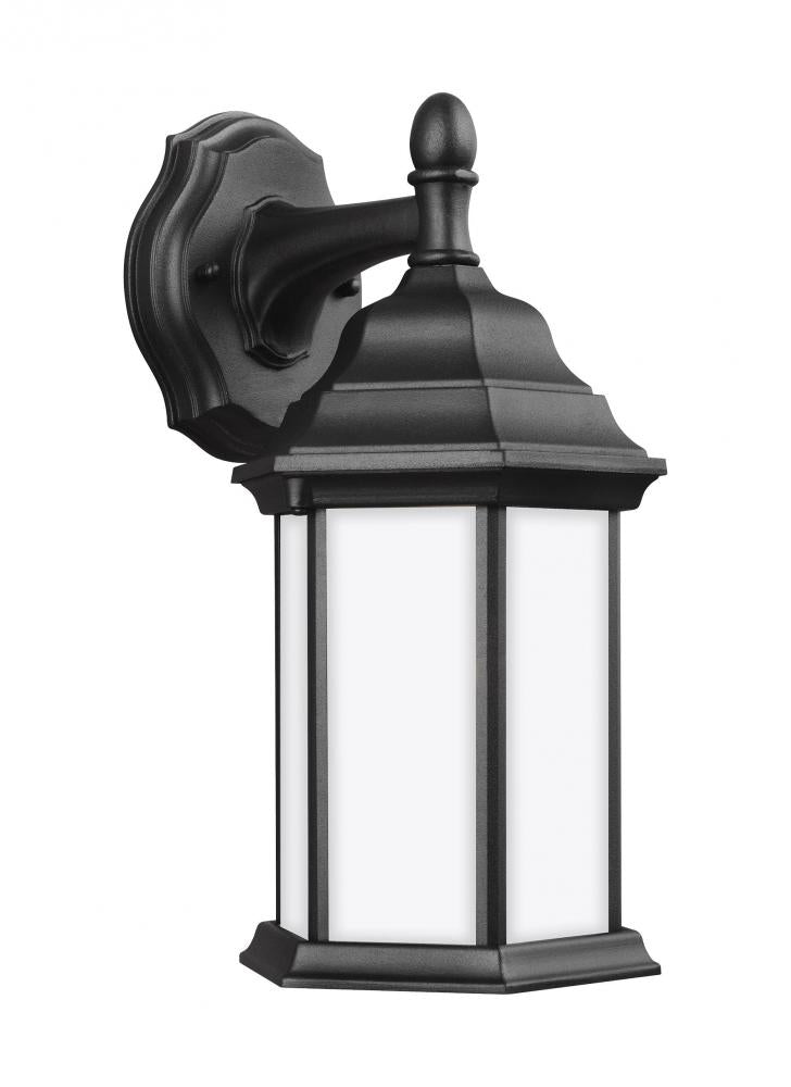 Generation Lighting 8338751EN3-12 Sevier traditional 1-light LED outdoor exterior small downlight outdoor wall lantern sconce in black