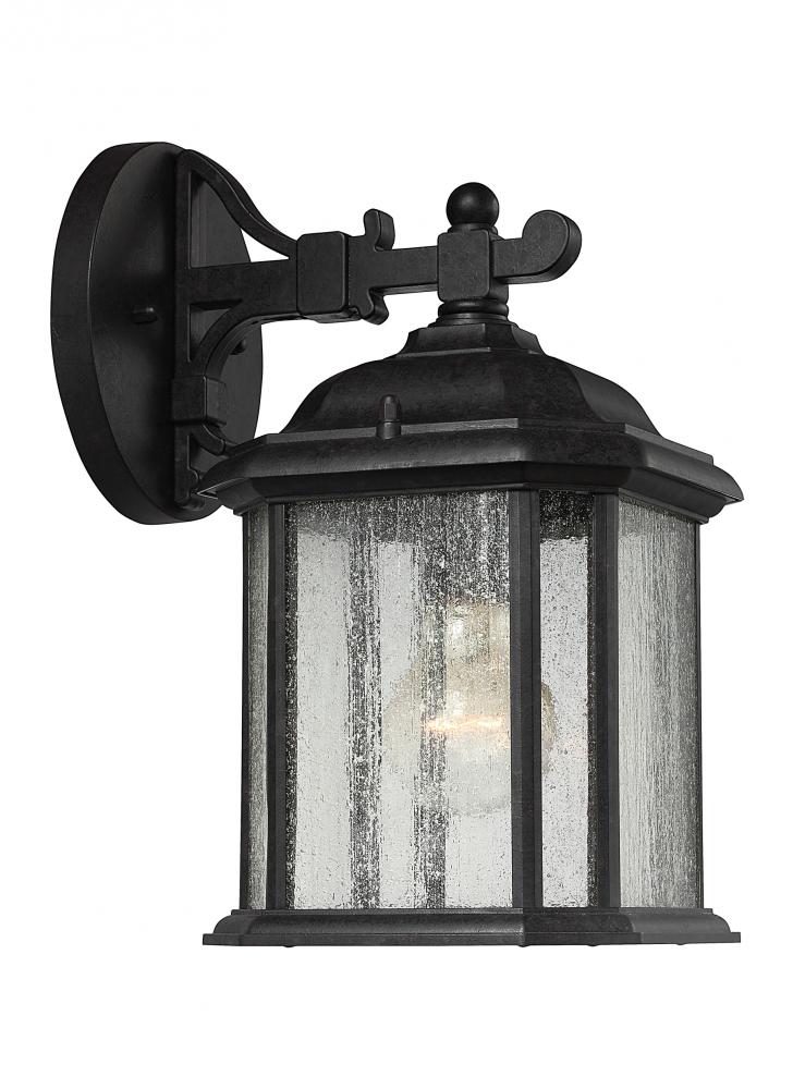 Generation Lighting 84029-746 Kent traditional 1-light outdoor exterior small wall lantern sconce in oxford bronze finish with cle