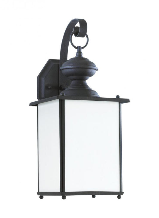 Generation Lighting 84158D-12 Jamestowne transitional 1-light outdoor exterior Dark Sky compliant wall lantern sconce in black fin