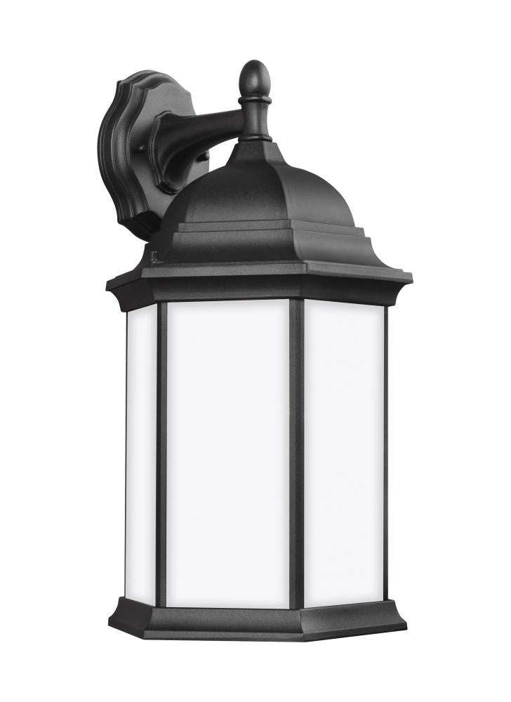 Generation Lighting 8438751EN3-12 Sevier traditional 1-light LED outdoor exterior large downlight outdoor wall lantern sconce in black