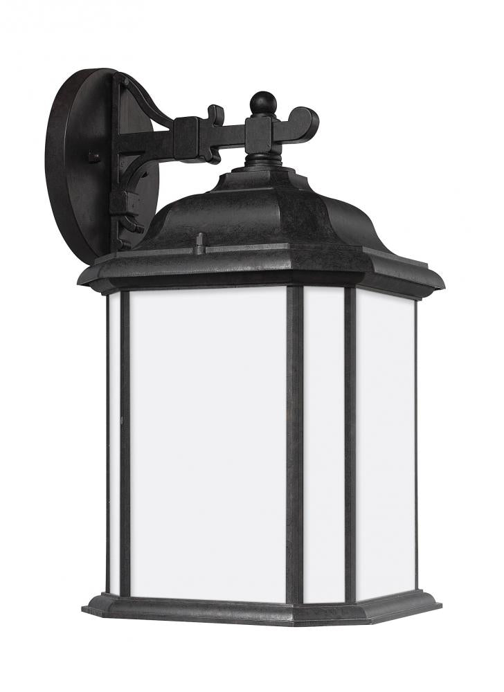 Generation Lighting 84531EN3-746 Kent traditional 1-light LED outdoor exterior large wall lantern sconce in oxford bronze finish with
