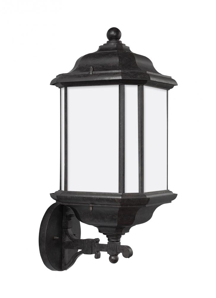 Generation Lighting 84532-746 Kent traditional 1-light outdoor exterior large uplight wall lantern sconce in oxford bronze finish