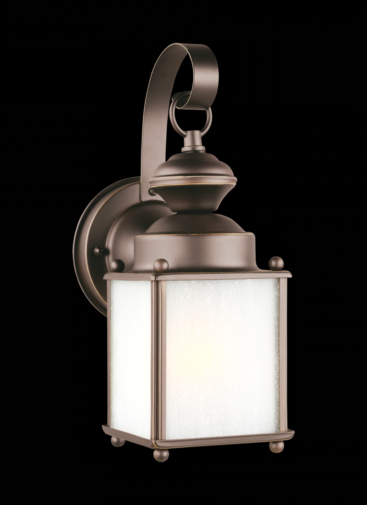 Generation Lighting 84560EN3-71 Jamestowne transitional 1-light LED small outdoor exterior wall lantern in antique bronze finish wit