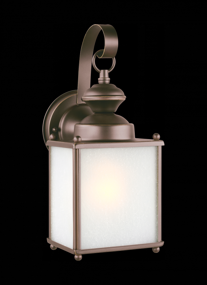 Generation Lighting 84570-71 Jamestowne transitional 1-light medium outdoor exterior wall lantern in antique bronze finish with f