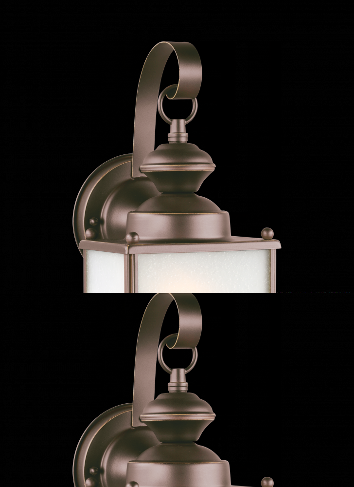 Generation Lighting 84570EN3-71 Jamestowne transitional 1-light LED medium outdoor exterior wall lantern in antique bronze finish wi