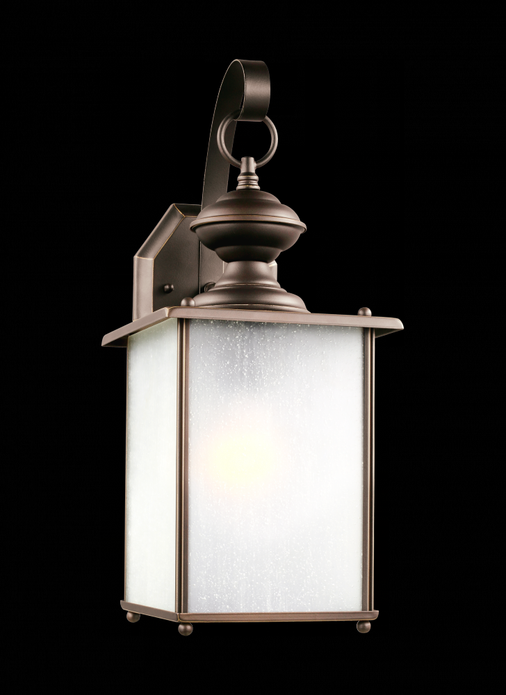 Generation Lighting 84580EN3-71 Jamestowne transitional 1-light LED large outdoor exterior wall lantern in antique bronze finish wit