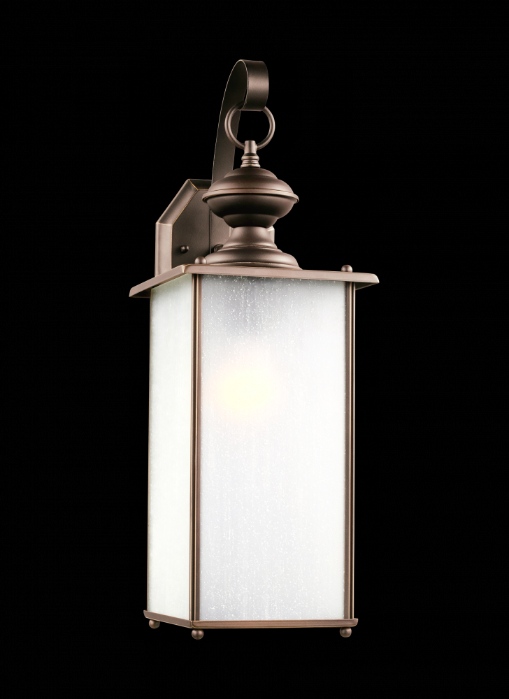 Generation Lighting 84670EN3-71 Jamestowne transitional 1-light LED extra large outdoor exterior wall lantern in antique bronze fini