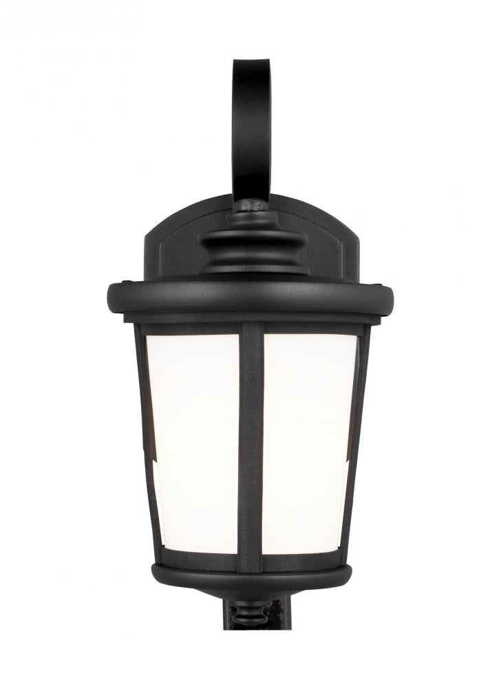 Generation Lighting 8519301EN3-12 Eddington modern 1-light LED outdoor exterior small wall lantern sconce in black finish with cased o