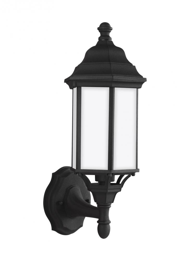 Generation Lighting 8538751EN3-12 Sevier traditional 1-light LED outdoor exterior small uplight outdoor wall lantern sconce in black f