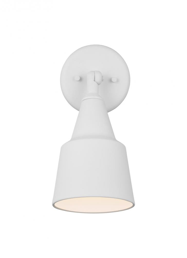 Generation Lighting 8560701-15 Flood Light traditional 1-light outdoor exterior adjustable swivel flood light in white finish with