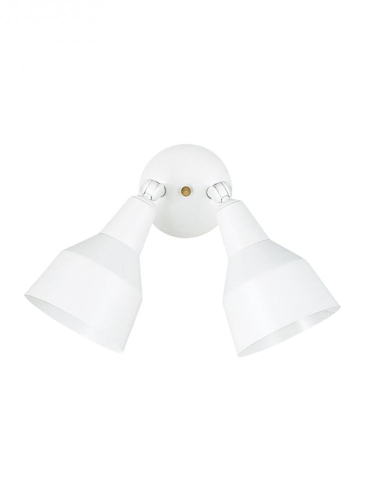 Generation Lighting 8607-15 Flood Light traditional 2-light outdoor exterior medium adjustable swivel flood light in white finis
