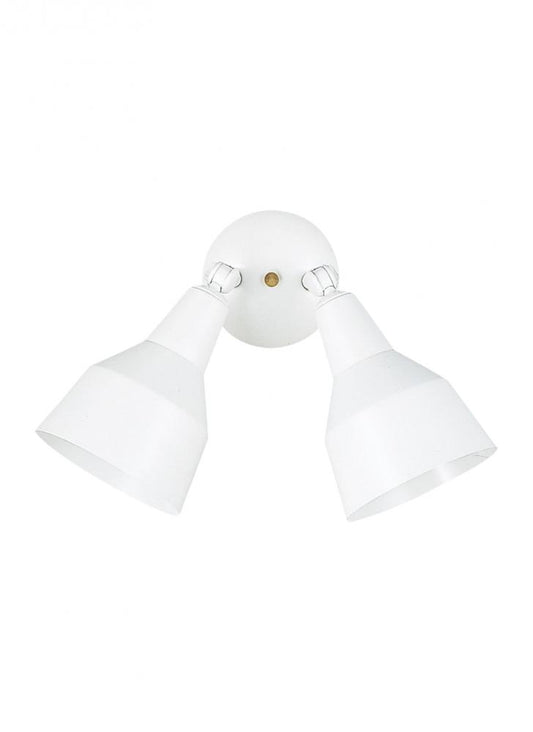 Generation Lighting 8607-15 Flood Light traditional 2-light outdoor exterior medium adjustable swivel flood light in white finis
