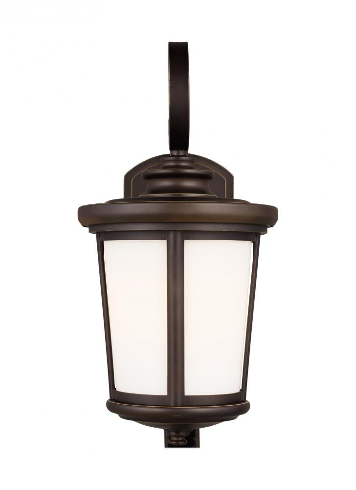 Generation Lighting 8619301EN3-71 Eddington modern 1-light LED outdoor exterior medium wall lantern sconce in antique bronze finish wi