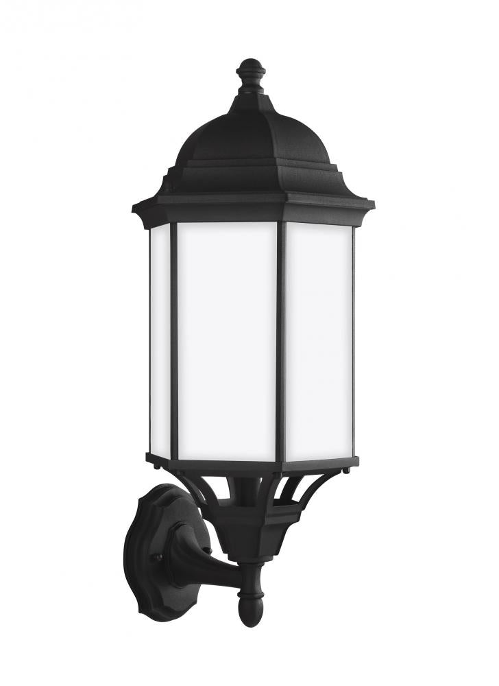 Generation Lighting 8638751EN3-12 Sevier traditional 1-light LED outdoor exterior large uplight outdoor wall lantern sconce in black f